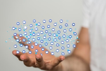 data network 3d digital info