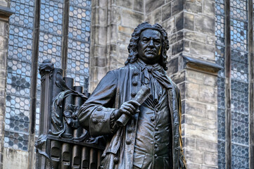 Johann Sebastian Bach - Denkmal vor der Thomaskirche Leipzig