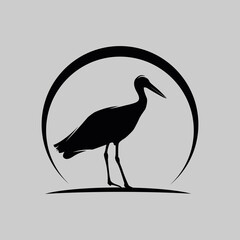 Blue Heron Logo Vector
