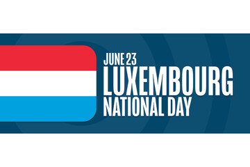 Luxembourg National Day. June 23. Grand Duke's Official Birthday. Holiday concept. Template for background, banner, card, poster with text inscription. Vector EPS10 illustration.