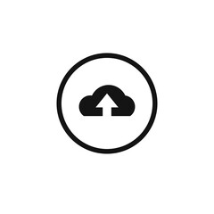 Cloud upload icon.  Vector illustration for graphic design, Web, UI, app.