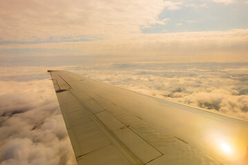 Naklejka na ściany i meble Aerial view from window of airplane in California, U.S.A.