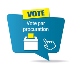 Logo vote par procuration. - obrazy, fototapety, plakaty