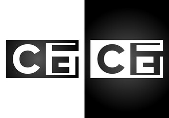 Initial Monogram Letter C E Logo Design Vector Template. C E Letter Logo Design