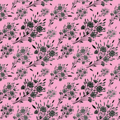 seamless pattern abstracts floral composition