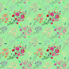 seamless pattern abstracts floral composition