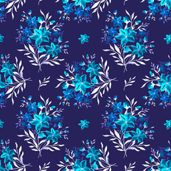 seamless pattern abstracts floral composition