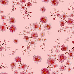 seamless pattern abstracts floral composition