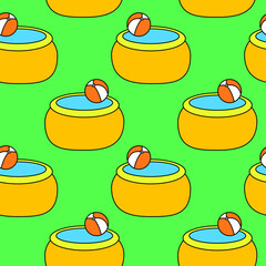 Summer seamless pattern. Pool pattern.