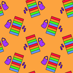 Summer seamless pattern. Beach pattern.