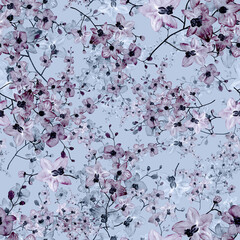 seamless pattern abstracts floral composition