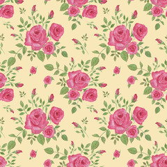 seamless pattern abstracts floral composition