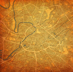 map of roads in city ofManchester in England