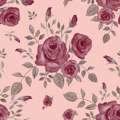 seamless pattern with roses