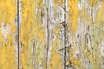 Old yellow wooden planks