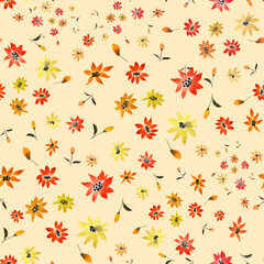 seamless pattern abstracts floral composition