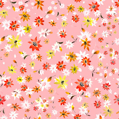 seamless pattern abstracts floral composition