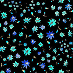 seamless pattern abstracts floral composition