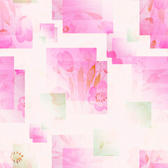 seamless pattern abstracts floral composition