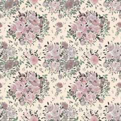 seamless pattern abstracts floral composition