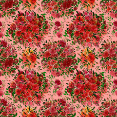 seamless pattern abstracts floral composition