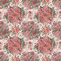 seamless pattern abstracts floral composition