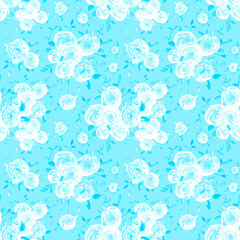 seamless pattern abstracts floral composition