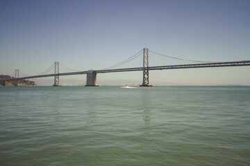 San Francisco Bay and the Bay Bridge in the background 