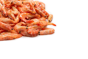 Shrimps isolated on a white background.