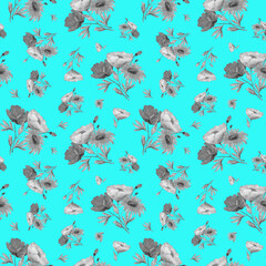 seamless pattern abstracts floral composition