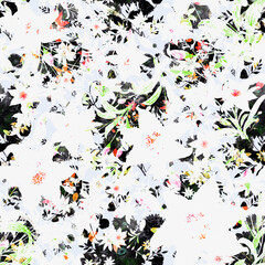 seamless pattern abstracts floral composition