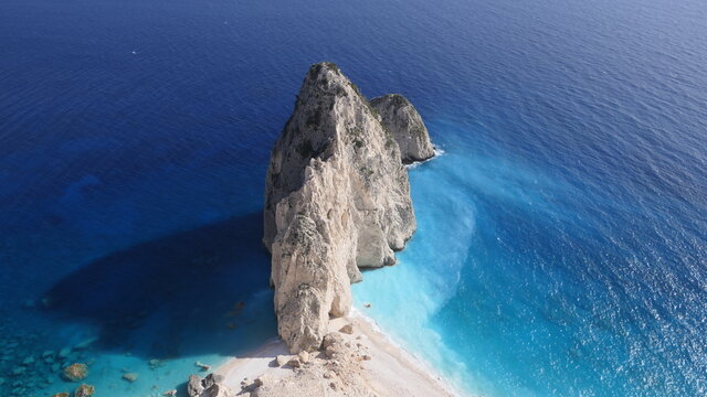 aerial view of mizithres view in zakynthos greese