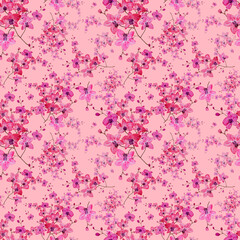 seamless pattern abstracts floral composition