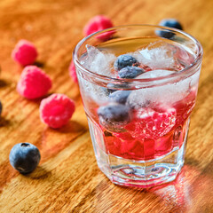 Forest fruit coctail in glass