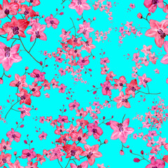 Obraz na płótnie Canvas seamless pattern abstracts floral composition