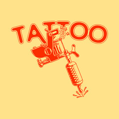 Vector illustration of a tattoo machine