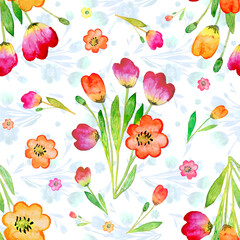 seamless pattern abstracts floral composition