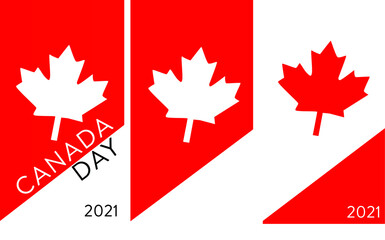 Obraz na płótnie Canvas Canada Day tags