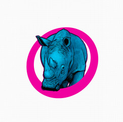 illustration of a rhino © zonasng