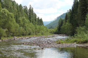 river in the mountains