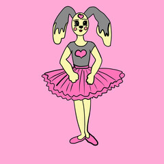 rabbit, hare, rabbit, rabbit, rabbit, in a dress, skirt, T-shirt, sundress ballerina . This will improve your sales. , socks. 