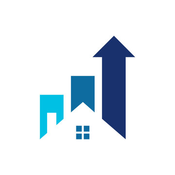 home chart up arrow logo icon