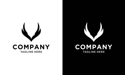 Luxury Wings fly Logo Design Vector Template. Icon Symbol. Illustration