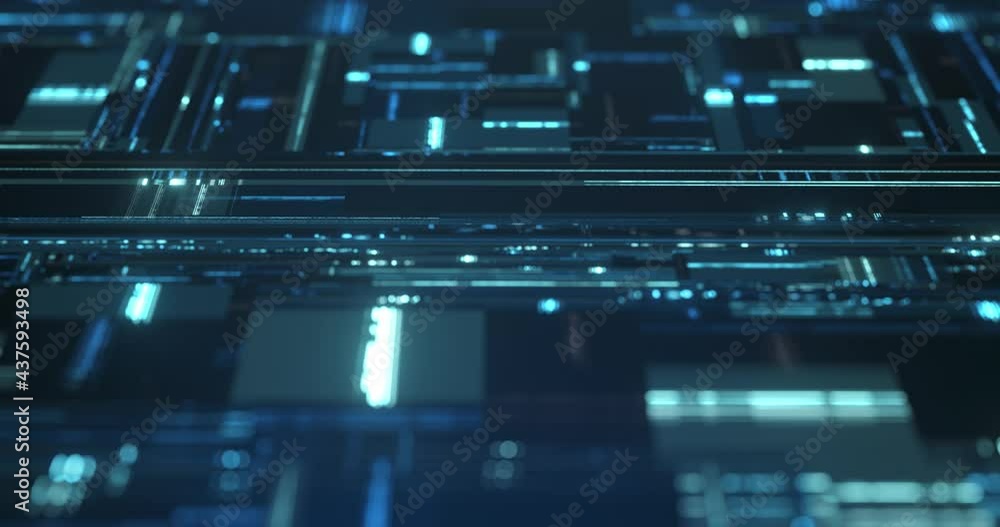 Poster dark blue abstract tech geometric motion background. abstract light string patterns and data flow, t