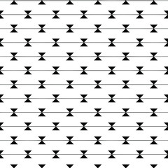 vector seamless pattern with triangular elements. abstract ornament for wallpapers and backgrounds. Black and white colors.