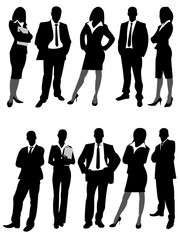 business people silhouettes