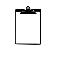 clipboard with blank paper art illustration