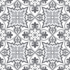 Seamless tiles background. Mosaic pattern for ceramic in dutch, portuguese, spanish, italian style. - 437595086