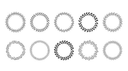 Hand Drawn Floral Circles