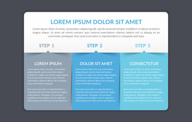 Infographic Template with 3 Steps